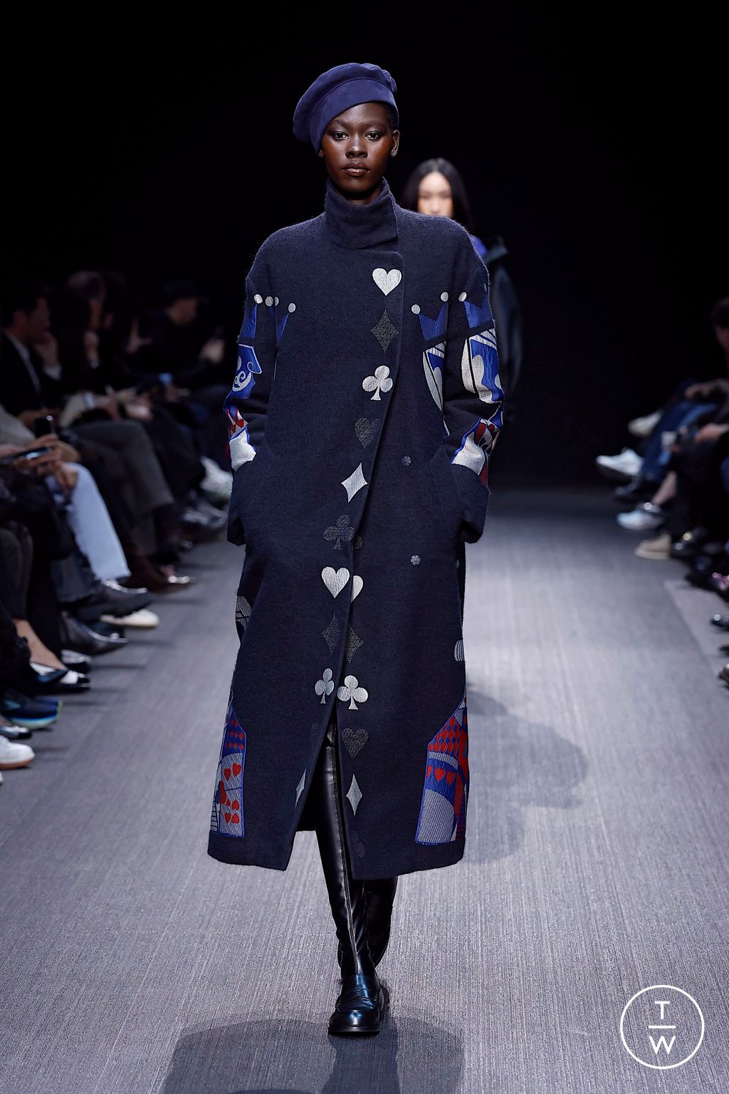 Fashion Week Milan Fall/Winter 2025 look 28 from the Emporio Armani collection womenswear