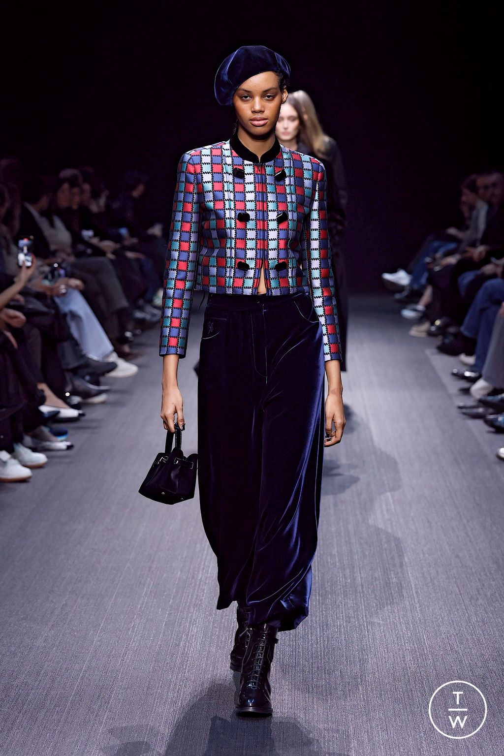 Fashion Week Milan Fall/Winter 2025 look 52 from the Emporio Armani collection womenswear