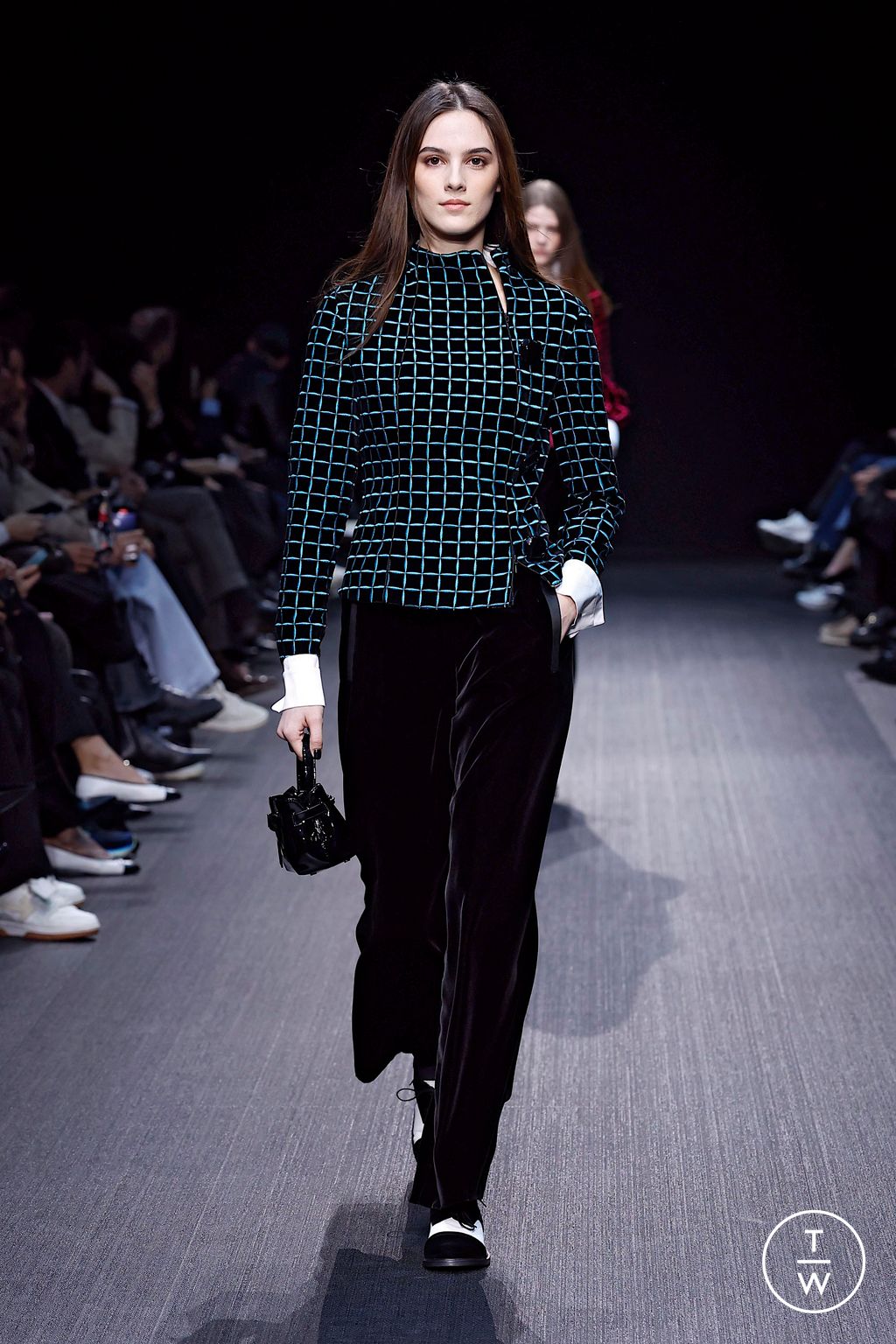 Fashion Week Milan Fall/Winter 2025 look 63 from the Emporio Armani collection womenswear