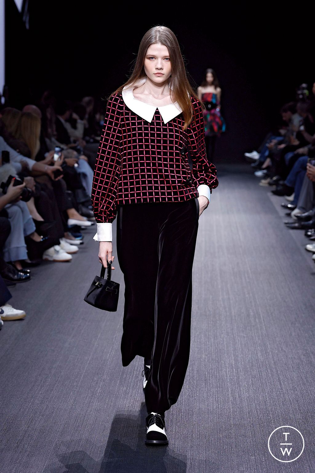 Fashion Week Milan Fall/Winter 2025 look 64 from the Emporio Armani collection womenswear