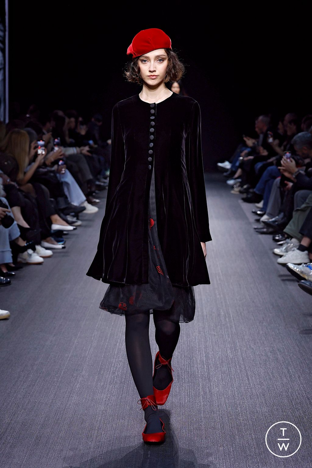 Fashion Week Milan Fall/Winter 2025 look 68 from the Emporio Armani collection womenswear