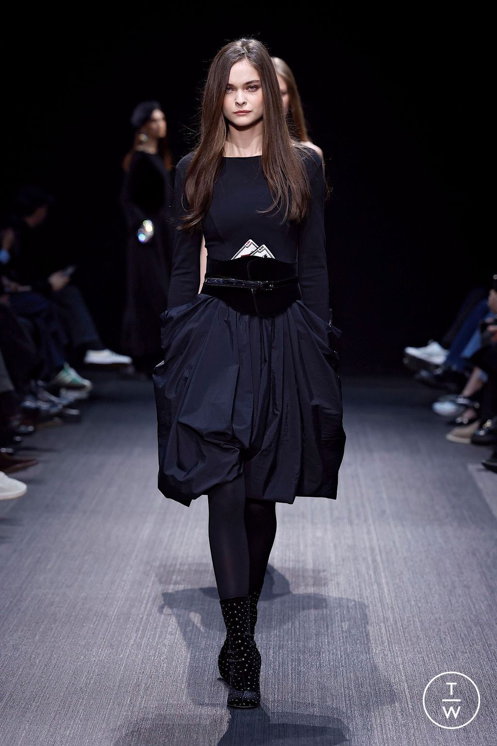 Fashion Week Milan Fall/Winter 2025 look 74 from the Emporio Armani collection womenswear