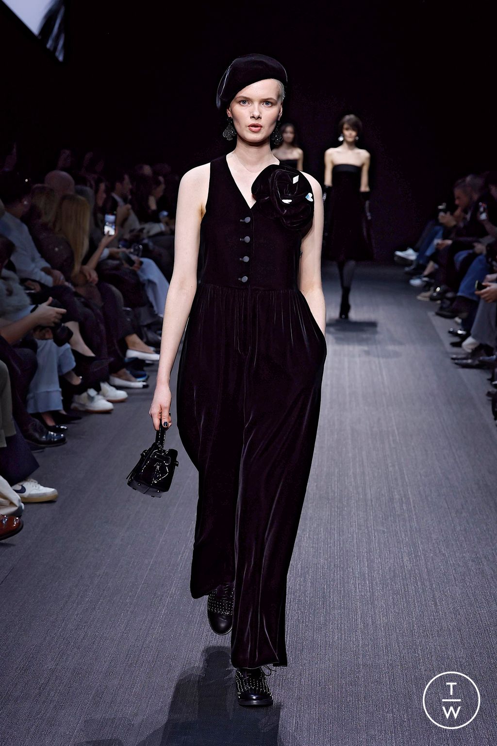 Fashion Week Milan Fall/Winter 2025 look 79 from the Emporio Armani collection womenswear