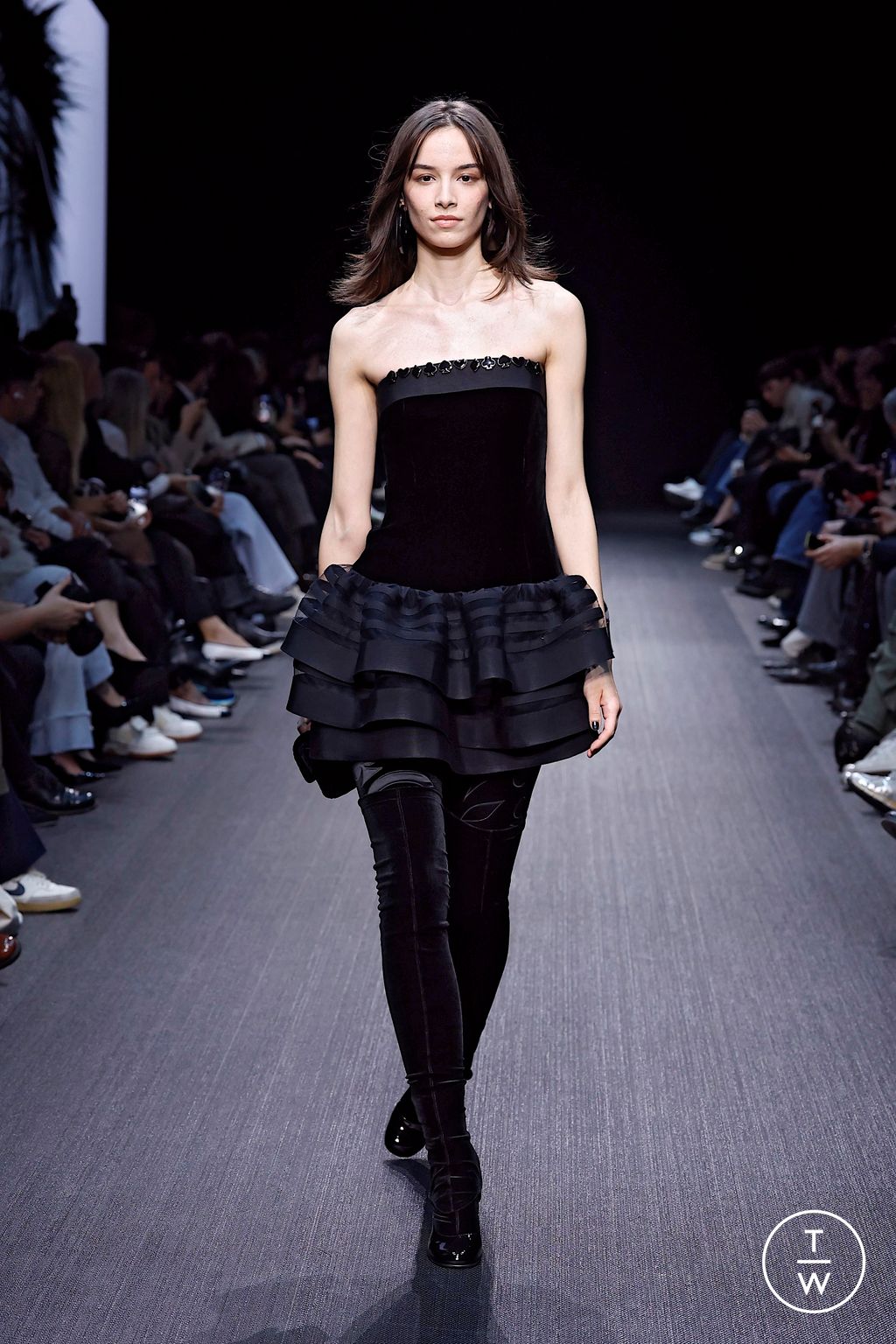 Fashion Week Milan Fall/Winter 2025 look 81 from the Emporio Armani collection womenswear