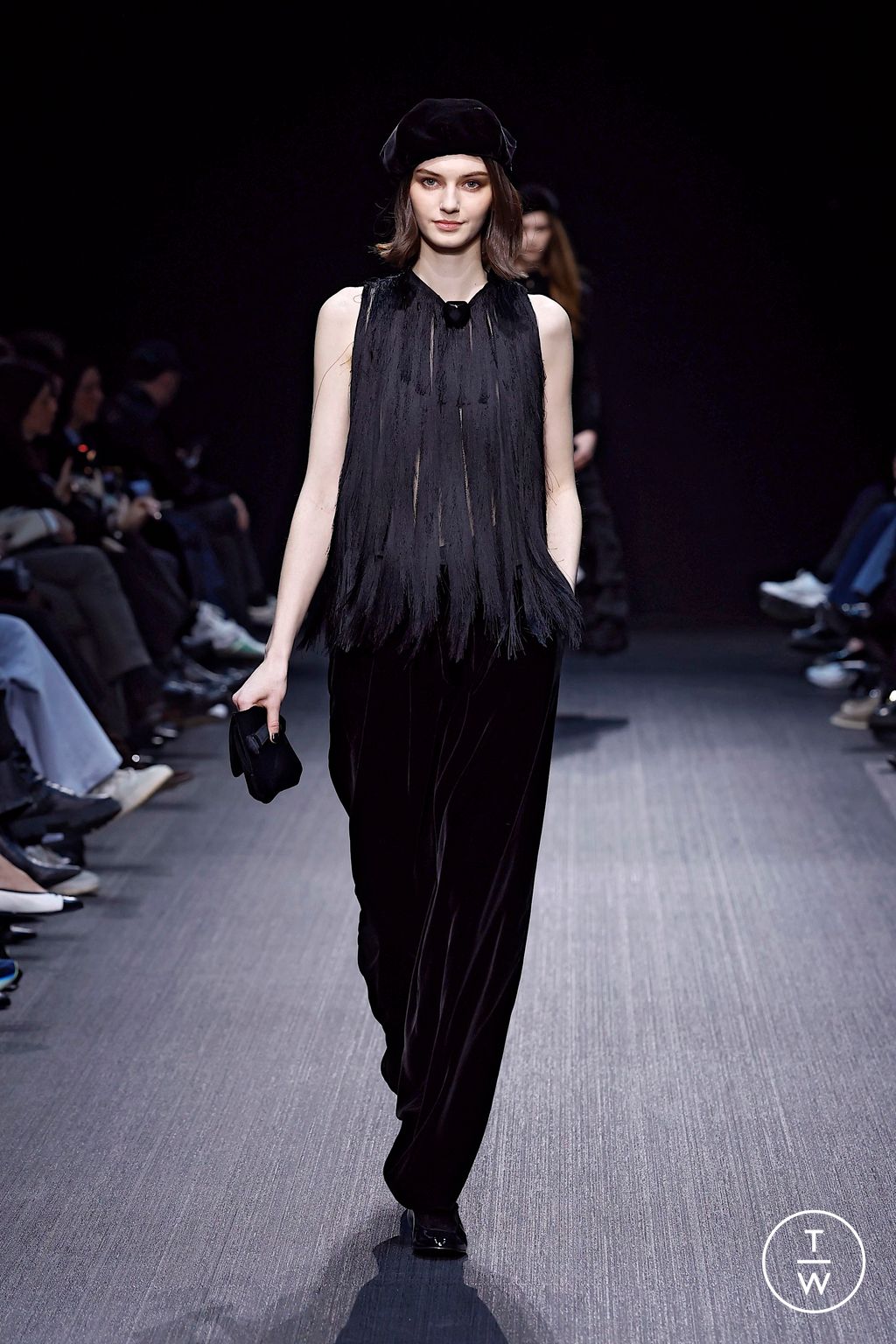 Fashion Week Milan Fall/Winter 2025 look 83 from the Emporio Armani collection womenswear