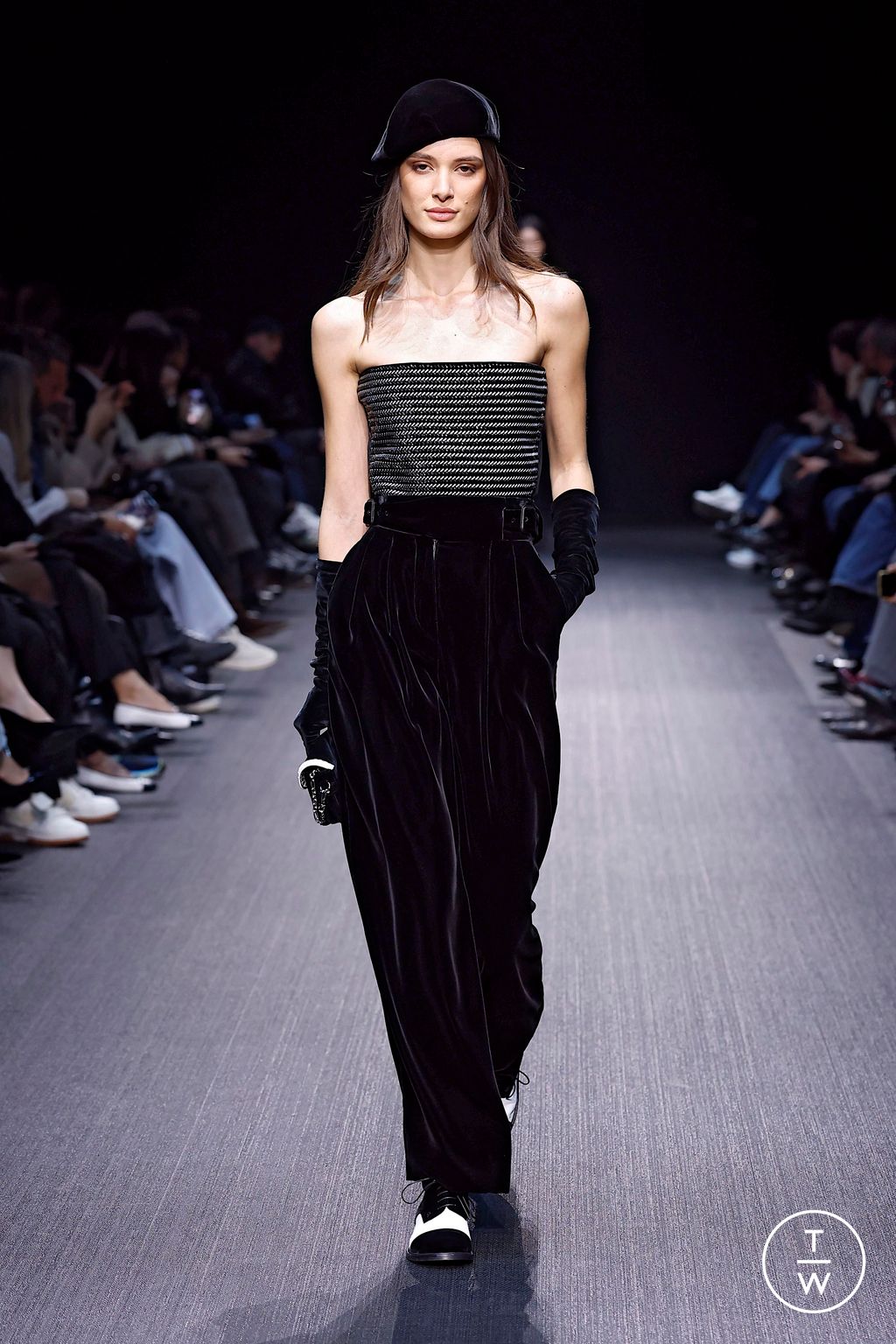 Fashion Week Milan Fall/Winter 2025 look 93 from the Emporio Armani collection womenswear