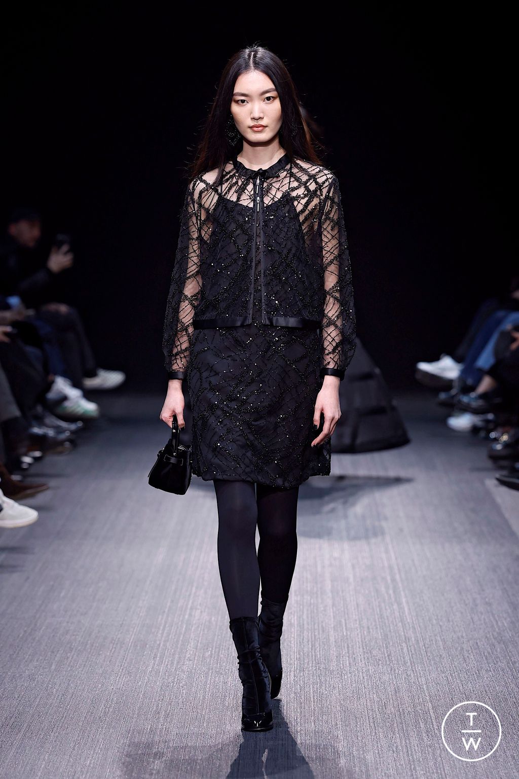 Fashion Week Milan Fall/Winter 2025 look 94 from the Emporio Armani collection womenswear