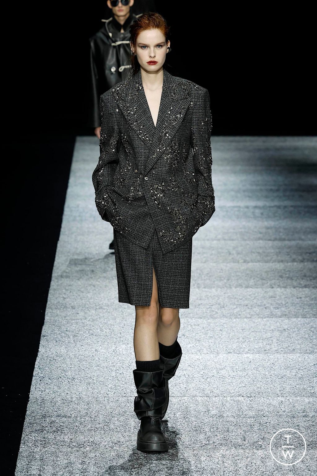 Fashion Week Milan Fall/Winter 2024 look 67 de la collection Emporio Armani menswear