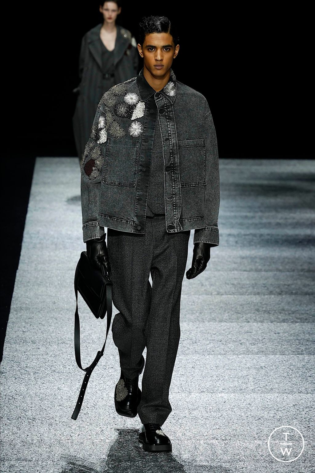 Fashion Week Milan Fall/Winter 2024 look 88 from the Emporio Armani collection menswear