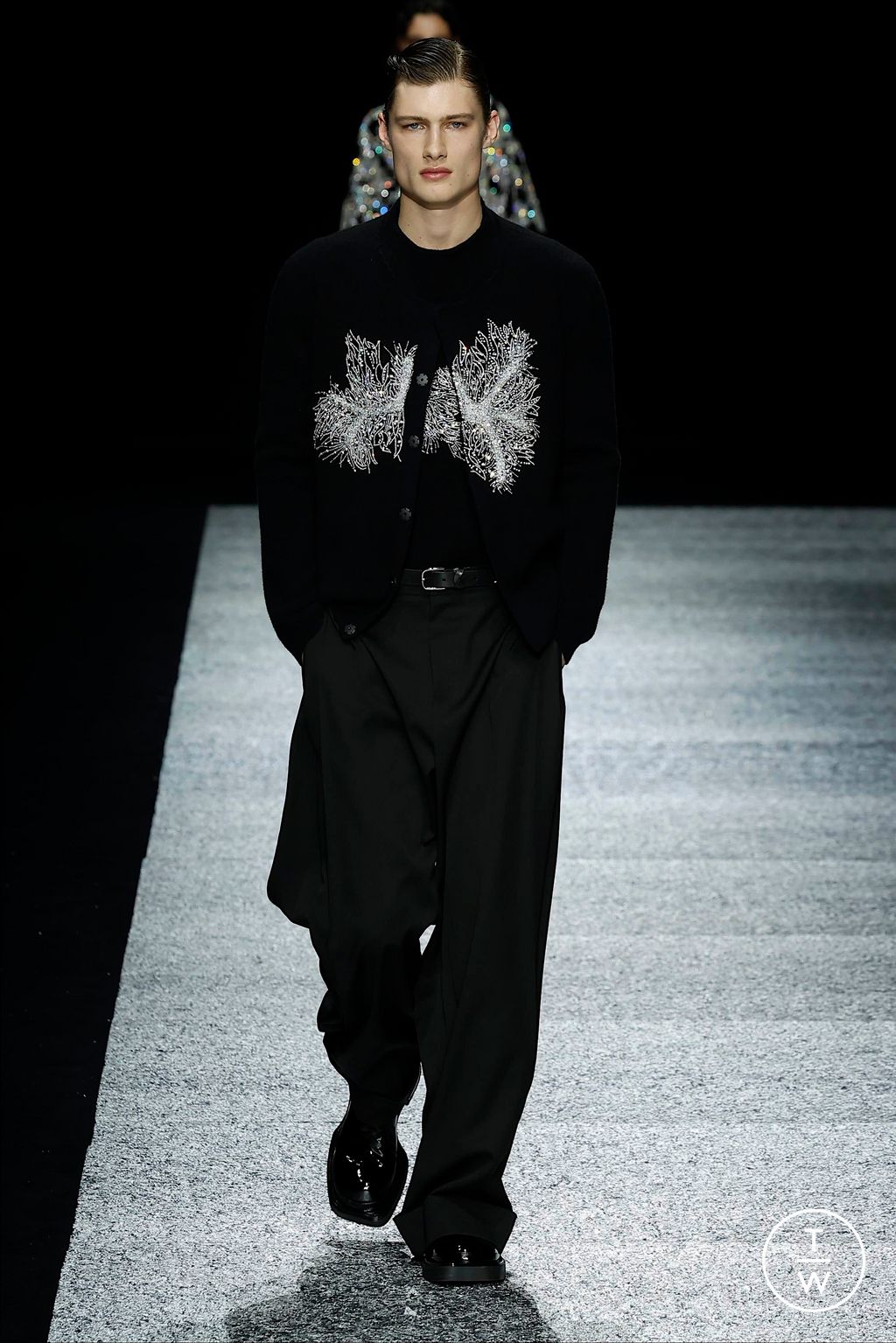 Fashion Week Milan Fall/Winter 2024 look 112 from the Emporio Armani collection menswear