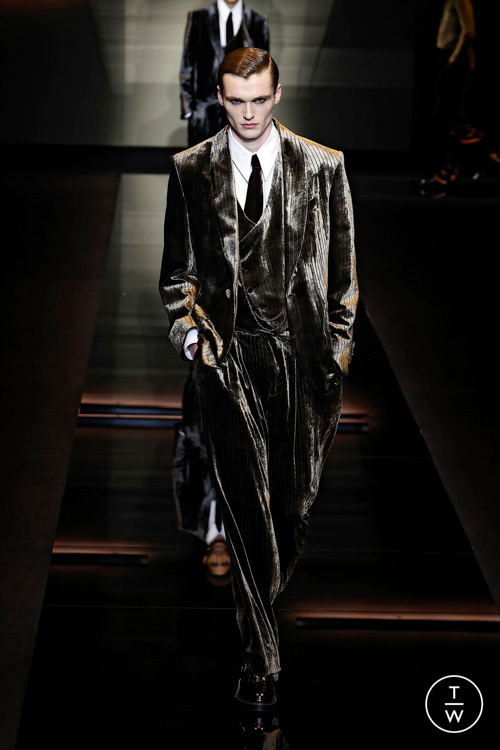 Fashion Week Milan Fall/Winter 2025 look 14 from the Emporio Armani collection menswear