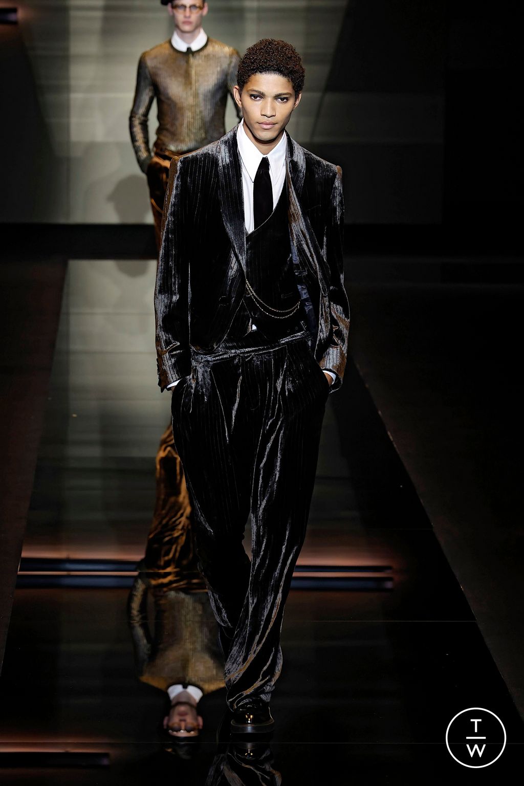 Fashion Week Milan Fall/Winter 2025 look 15 from the Emporio Armani collection menswear