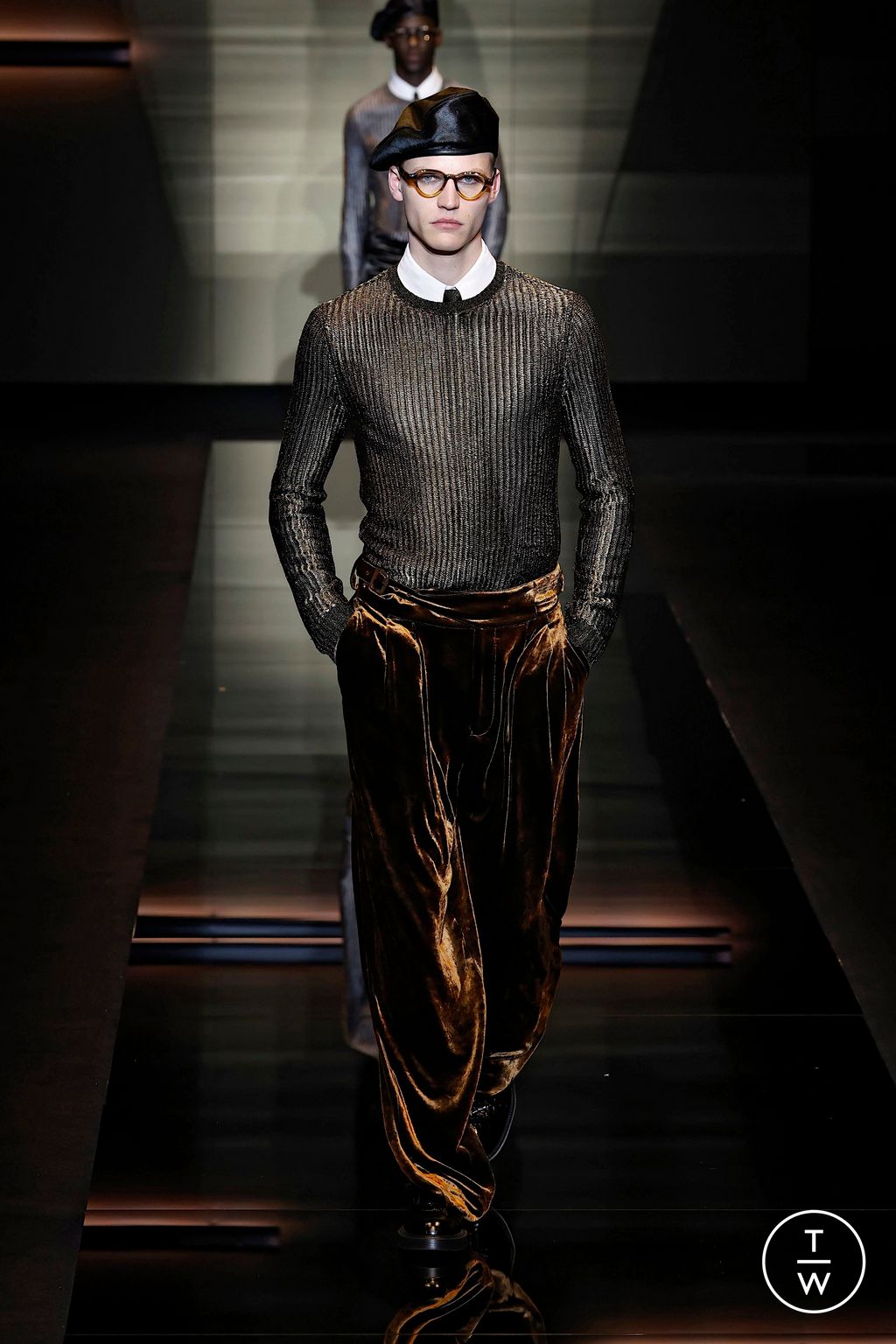 Fashion Week Milan Fall/Winter 2025 look 16 from the Emporio Armani collection 男装