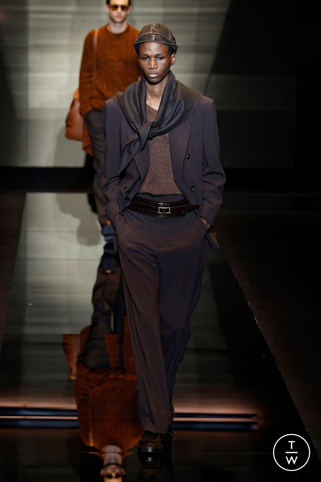 Fashion Week Milan Fall/Winter 2025 look 29 from the Emporio Armani collection 男装