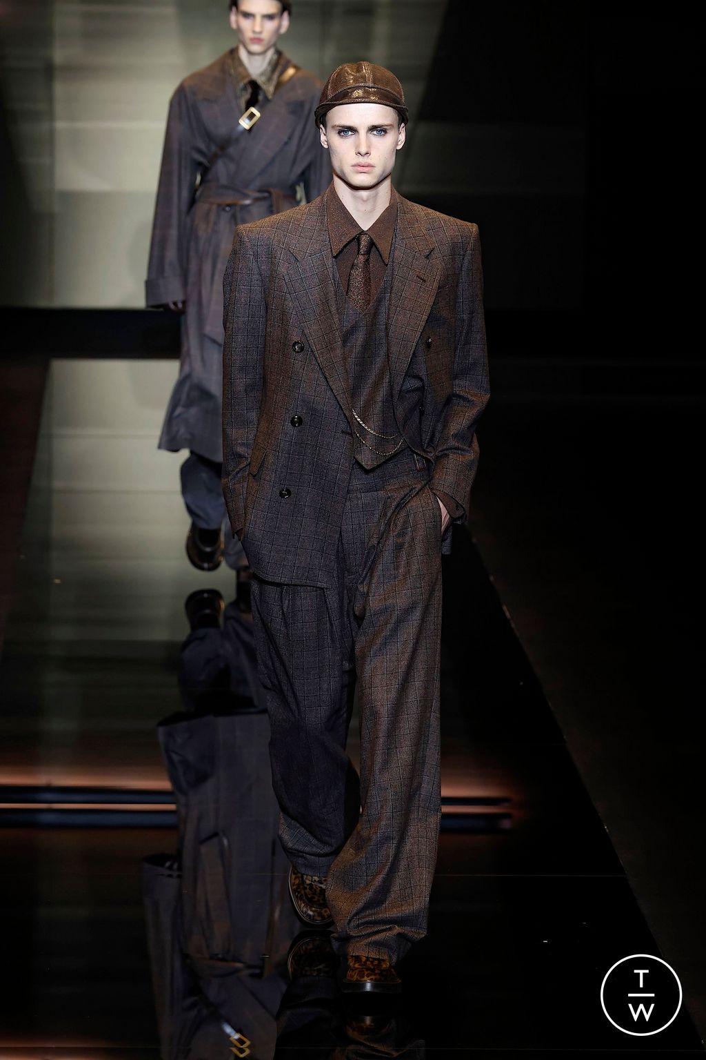 Fashion Week Milan Fall/Winter 2025 look 35 from the Emporio Armani collection menswear
