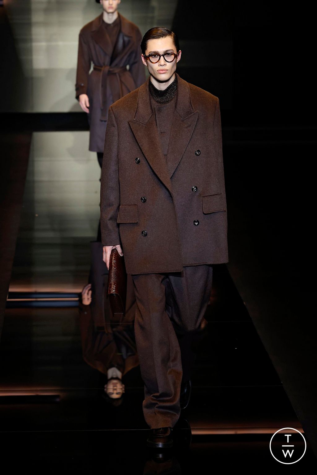 Fashion Week Milan Fall/Winter 2025 look 44 from the Emporio Armani collection menswear