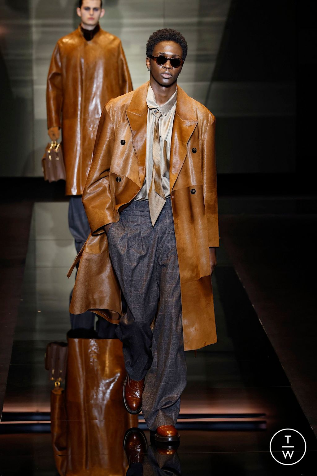 Fashion Week Milan Fall/Winter 2025 look 46 de la collection Emporio Armani menswear
