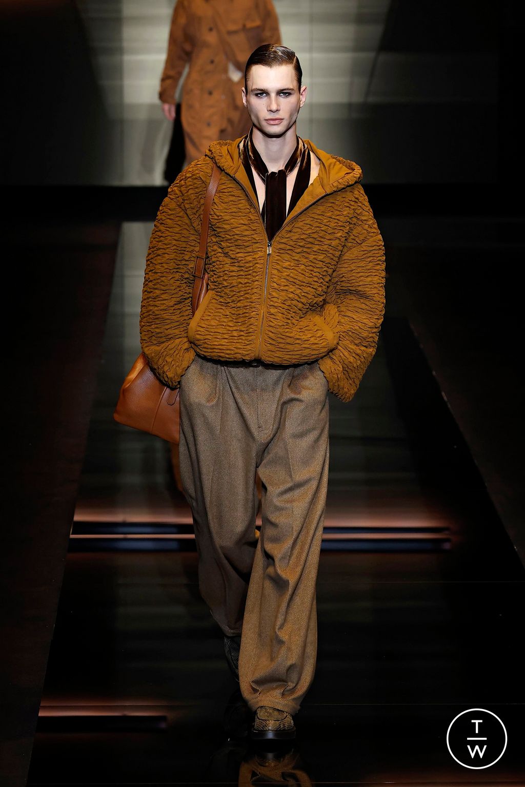 Fashion Week Milan Fall/Winter 2025 look 49 from the Emporio Armani collection menswear
