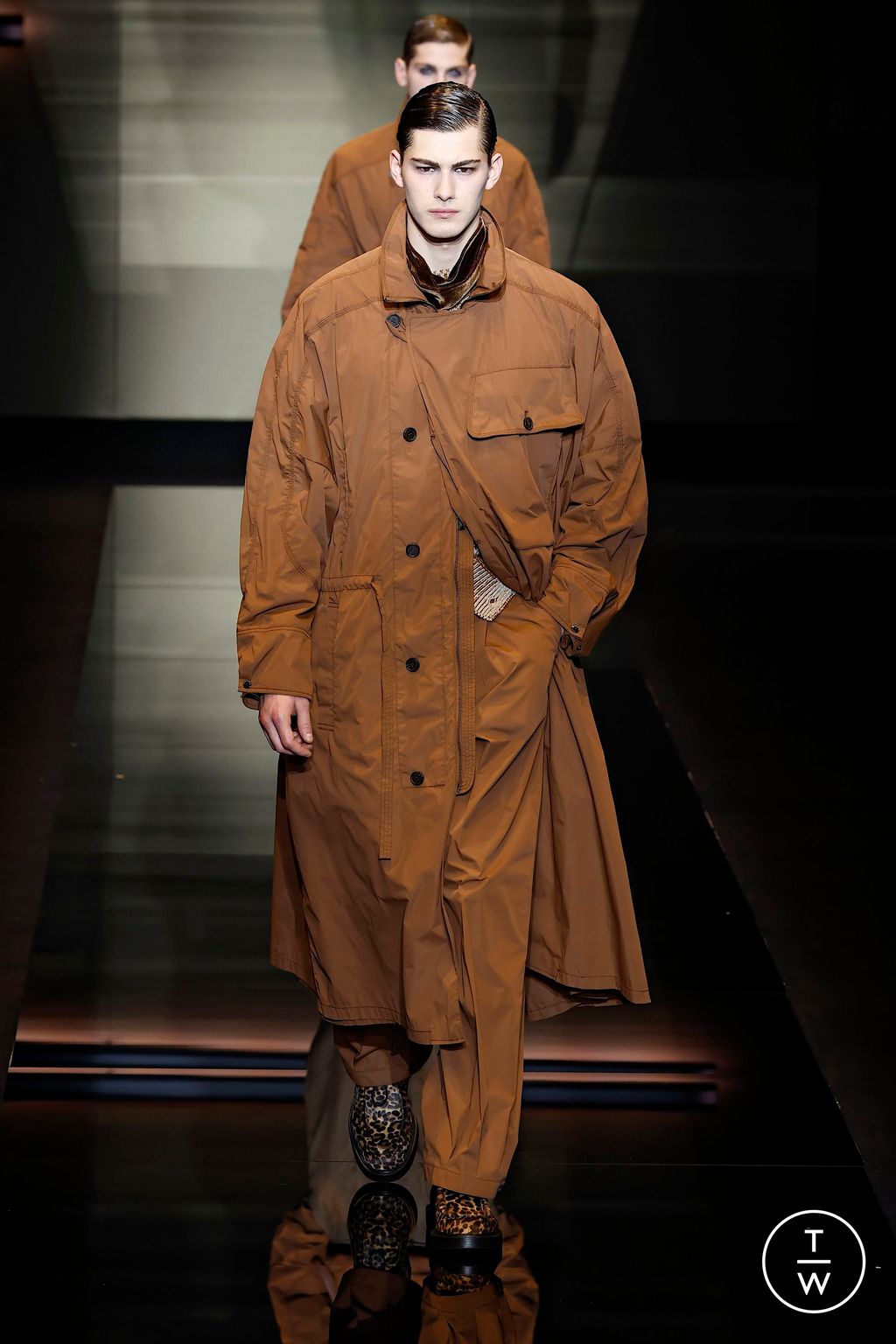 Fashion Week Milan Fall/Winter 2025 look 50 from the Emporio Armani collection menswear