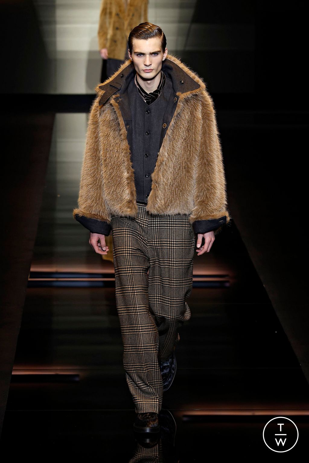 Fashion Week Milan Fall/Winter 2025 look 54 from the Emporio Armani collection menswear
