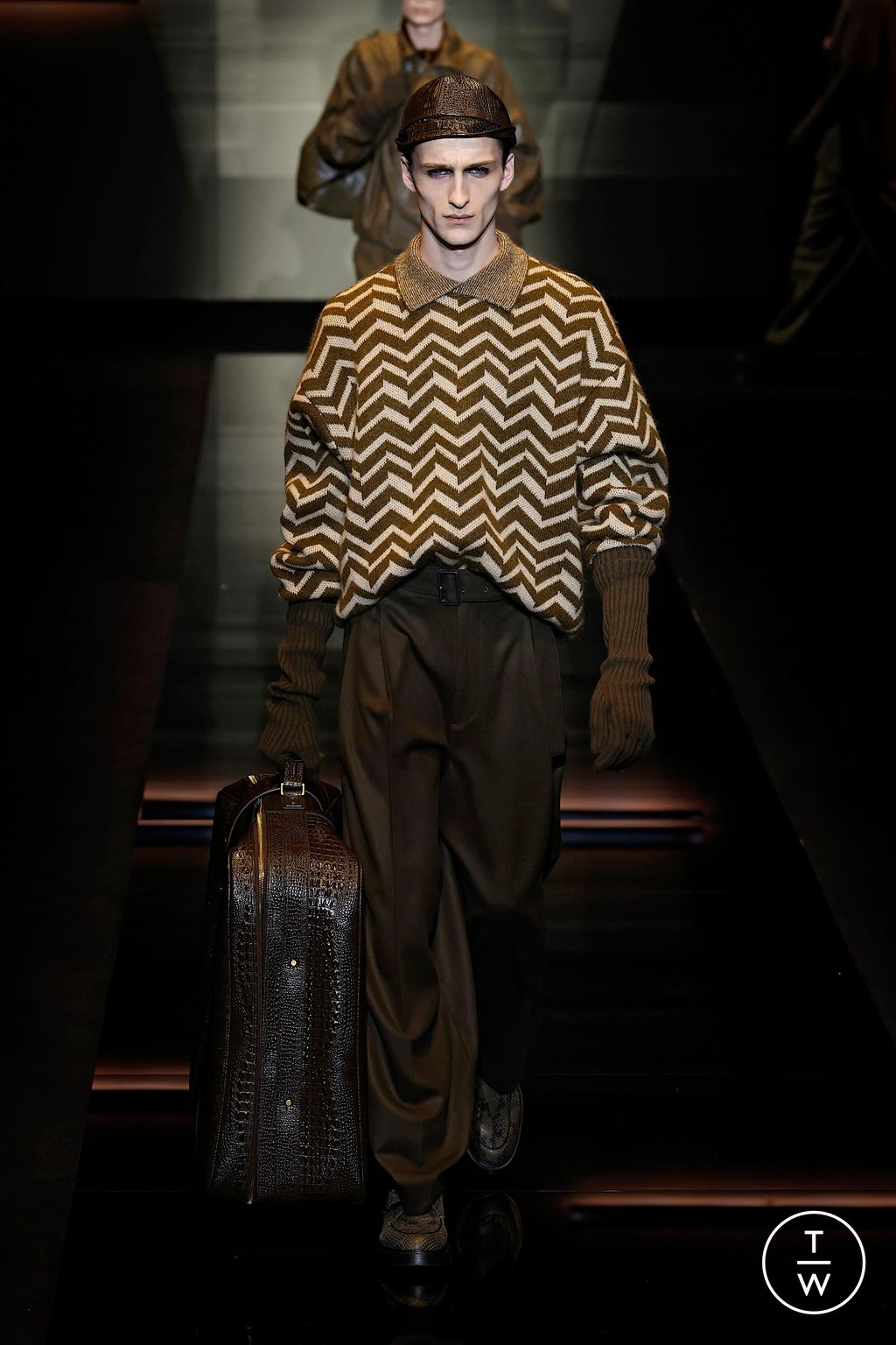 Fashion Week Milan Fall/Winter 2025 look 61 from the Emporio Armani collection menswear
