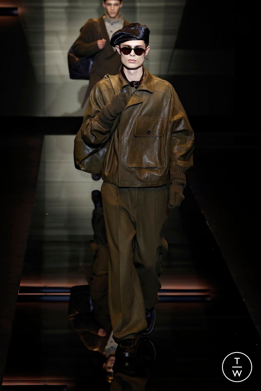 Fashion Week Milan Fall/Winter 2025 look 62 de la collection Emporio Armani menswear
