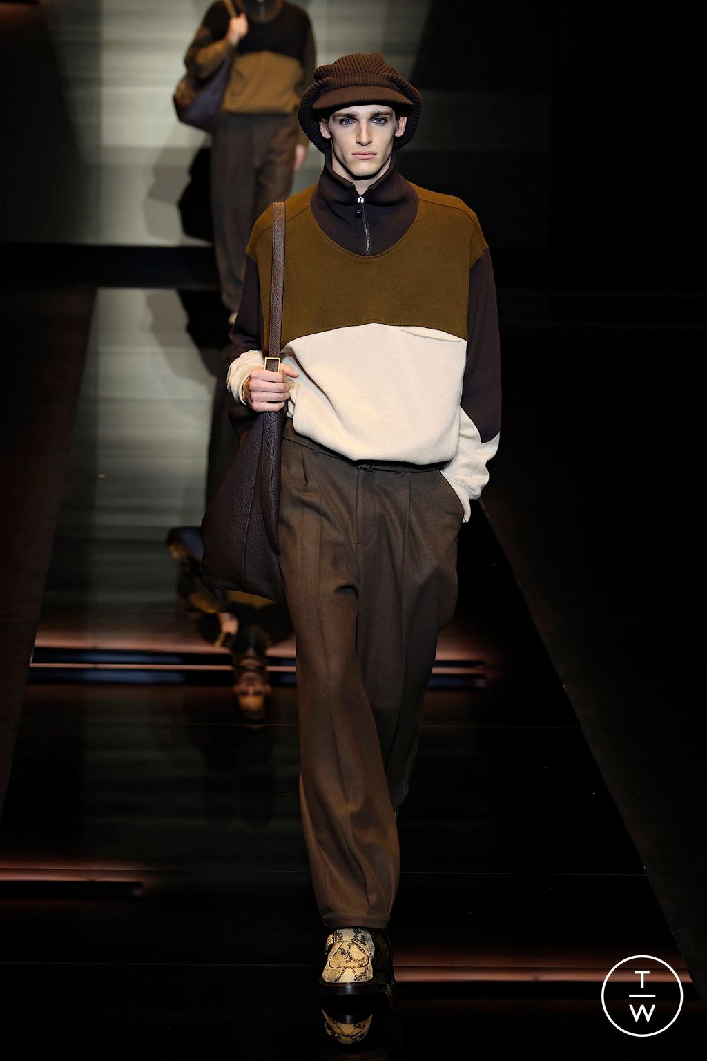 Fashion Week Milan Fall/Winter 2025 look 64 from the Emporio Armani collection menswear