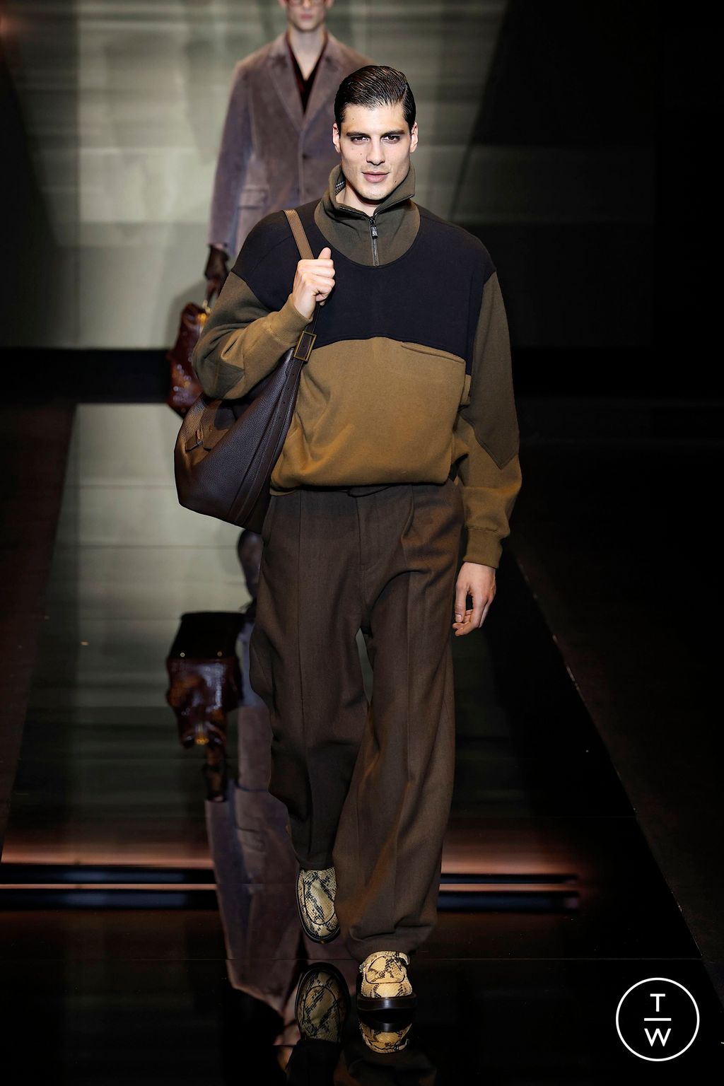 Fashion Week Milan Fall/Winter 2025 look 65 from the Emporio Armani collection 男装
