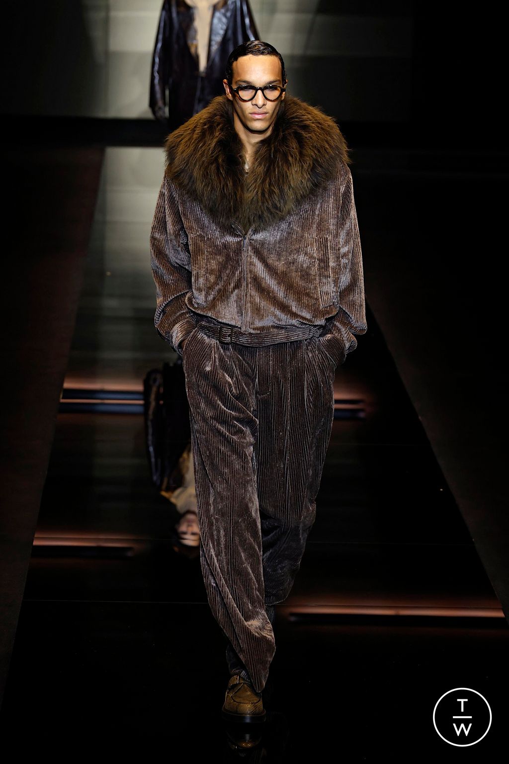 Fashion Week Milan Fall/Winter 2025 look 68 from the Emporio Armani collection menswear