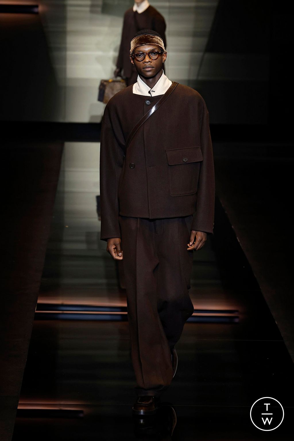 Fashion Week Milan Fall/Winter 2025 look 72 from the Emporio Armani collection menswear