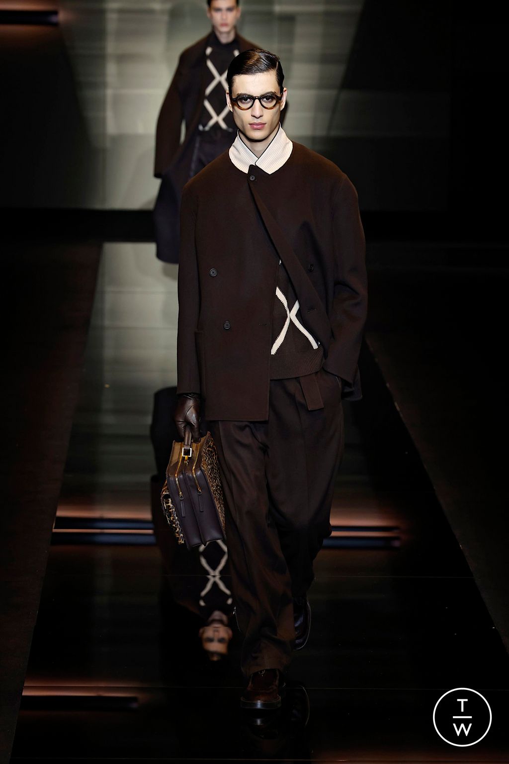 Fashion Week Milan Fall/Winter 2025 look 73 from the Emporio Armani collection menswear