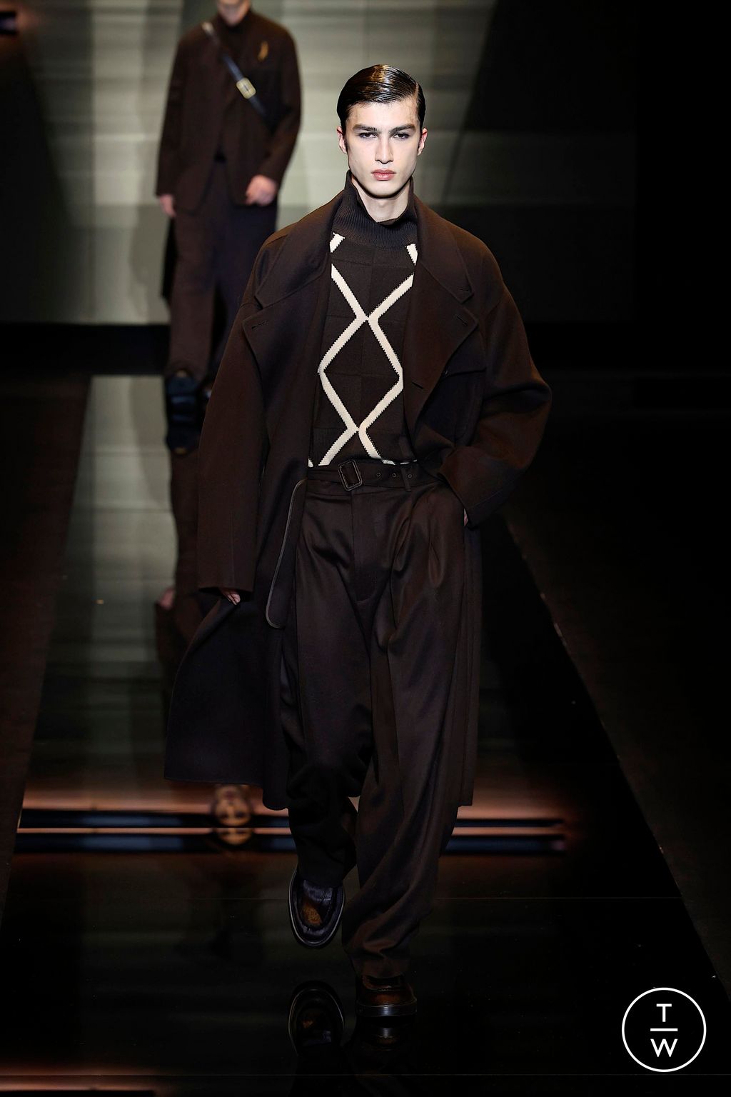Fashion Week Milan Fall/Winter 2025 look 74 from the Emporio Armani collection 男装