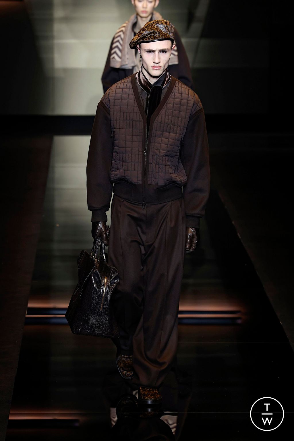 Fashion Week Milan Fall/Winter 2025 look 76 from the Emporio Armani collection 男装