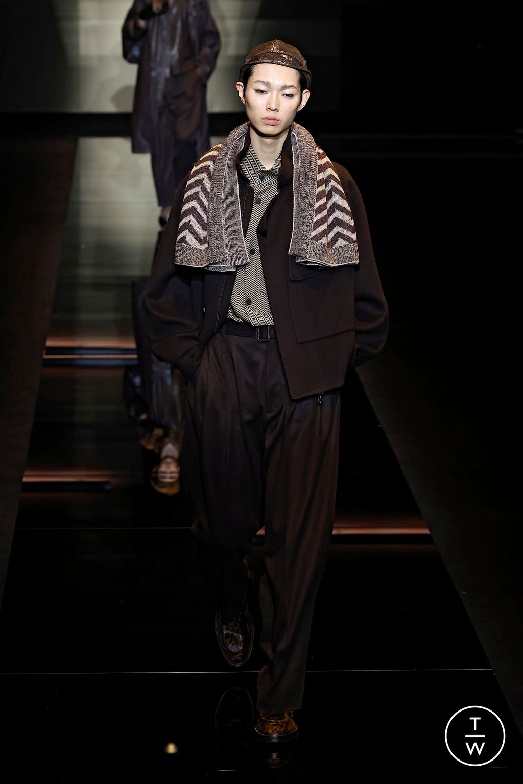Fashion Week Milan Fall/Winter 2025 look 77 from the Emporio Armani collection menswear