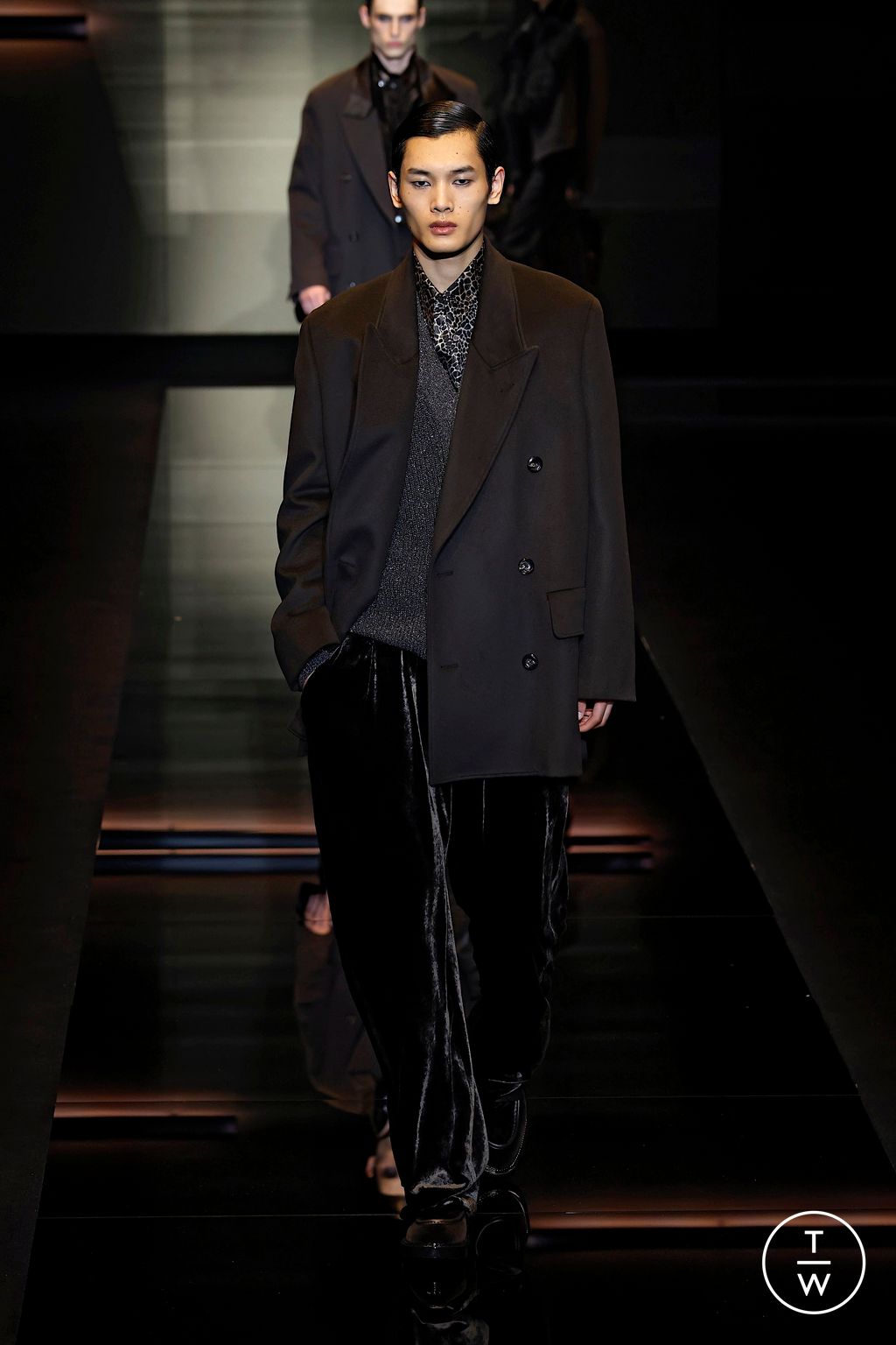 Fashion Week Milan Fall/Winter 2025 look 88 from the Emporio Armani collection menswear