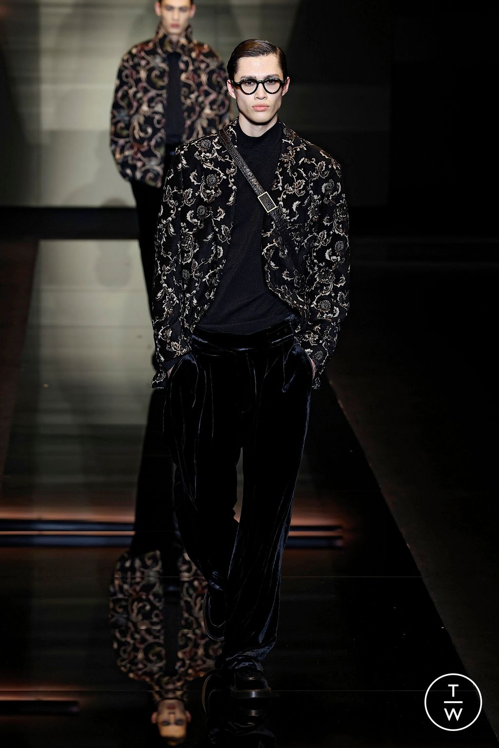 Fashion Week Milan Fall/Winter 2025 look 93 from the Emporio Armani collection menswear