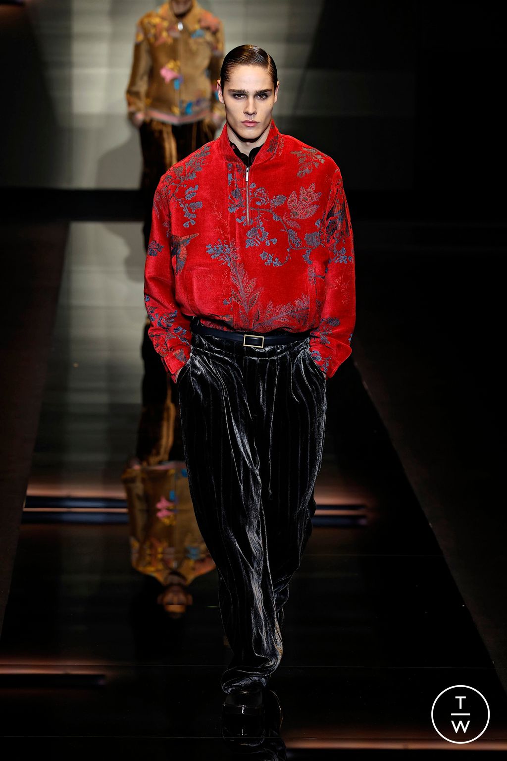 Fashion Week Milan Fall/Winter 2025 look 98 from the Emporio Armani collection menswear