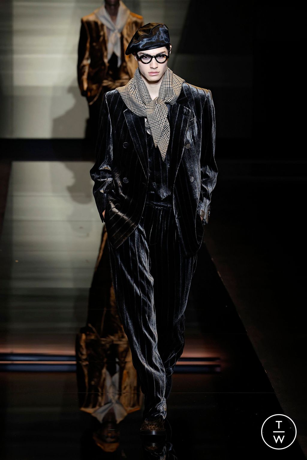 Fashion Week Milan Fall/Winter 2025 look 102 from the Emporio Armani collection menswear