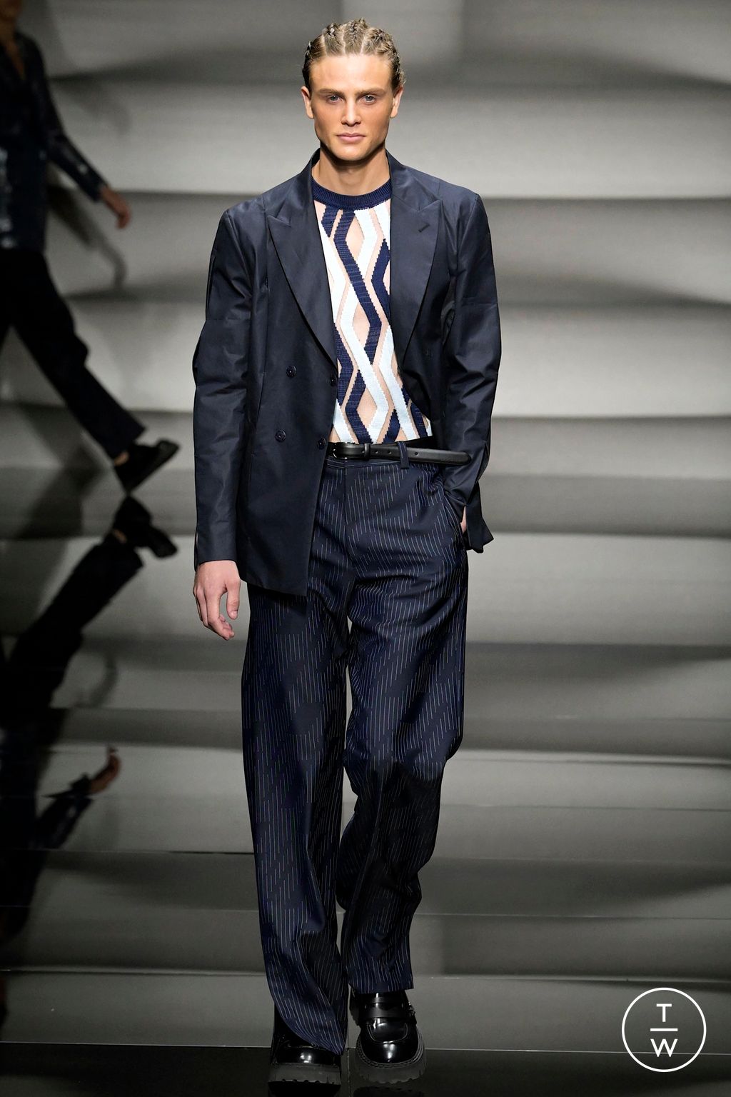 Fashion Week Milan Spring/Summer 2023 look 8 from the Emporio Armani collection 男装