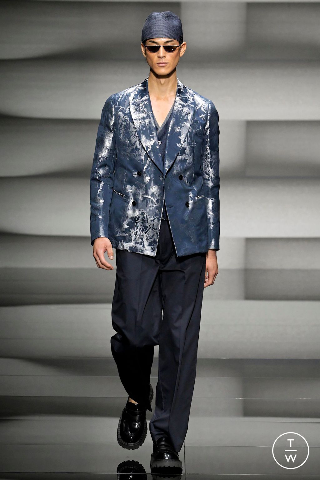 Fashion Week Milan Spring/Summer 2023 look 9 from the Emporio Armani collection 男装