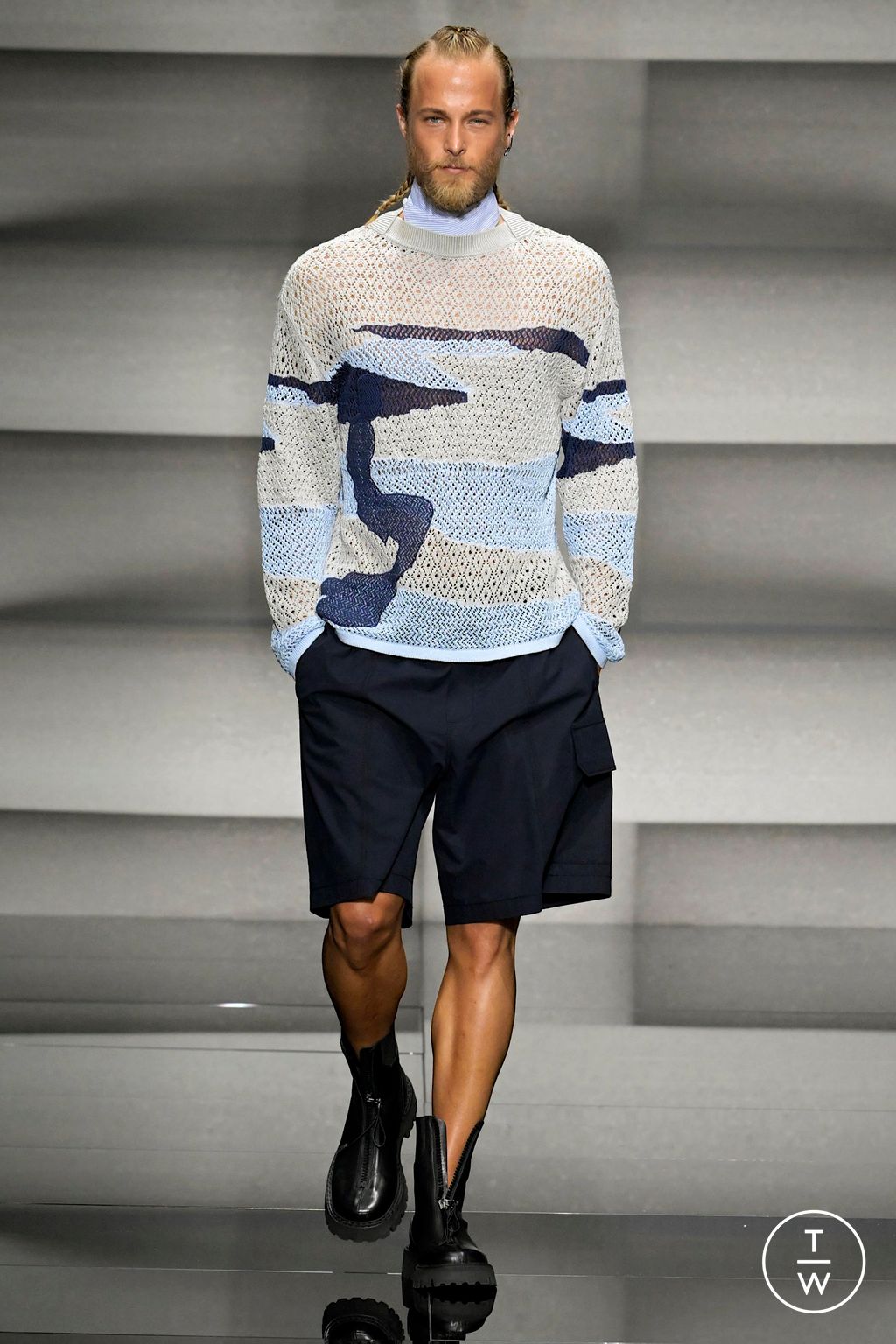 Fashion Week Milan Spring/Summer 2023 look 57 from the Emporio Armani collection menswear