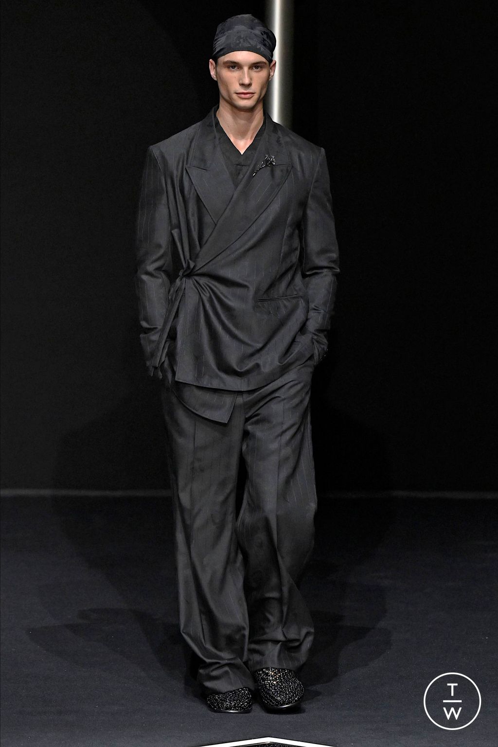 Fashion Week Milan Spring/Summer 2024 look 63 from the Emporio Armani collection 男装
