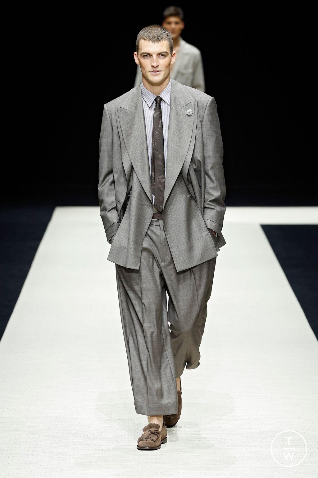 Fashion Week Milan Spring-Summer 2025 look 9 from the Emporio Armani collection menswear