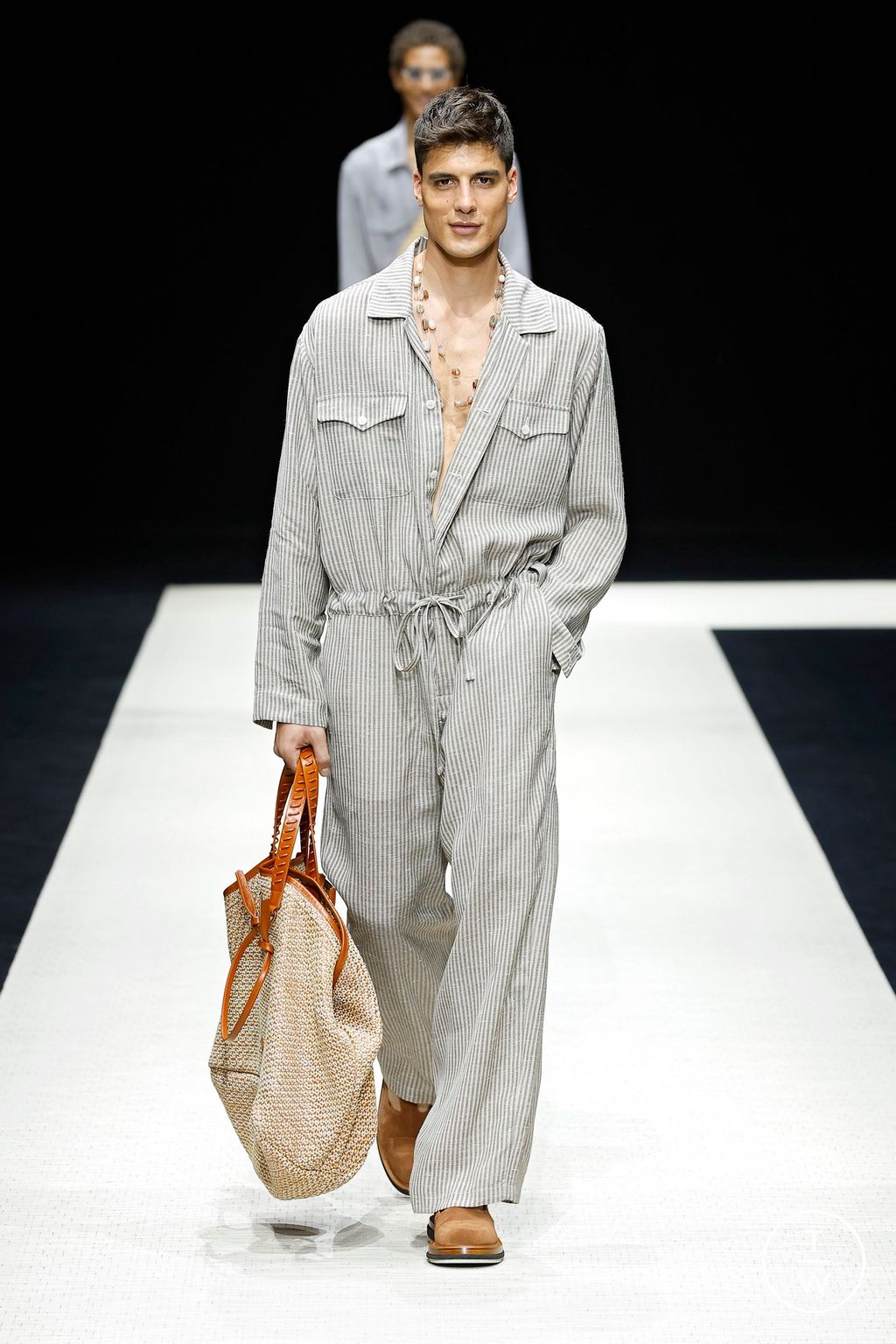 Fashion Week Milan Spring-Summer 2025 look 10 from the Emporio Armani collection menswear