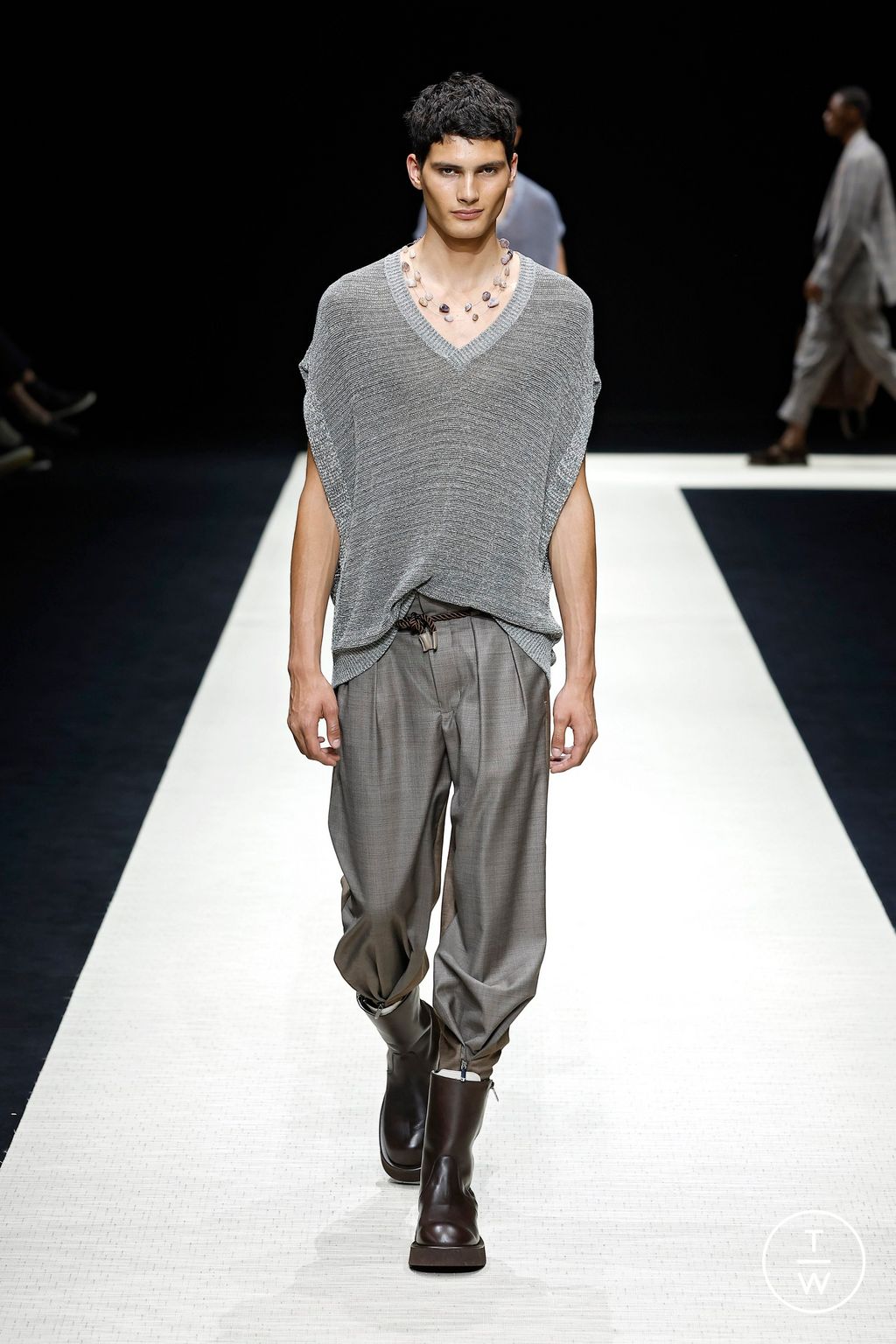 Fashion Week Milan Spring-Summer 2025 look 13 from the Emporio Armani collection menswear