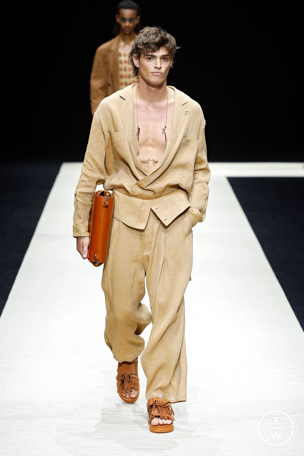 Fashion Week Milan Spring-Summer 2025 look 25 from the Emporio Armani collection menswear