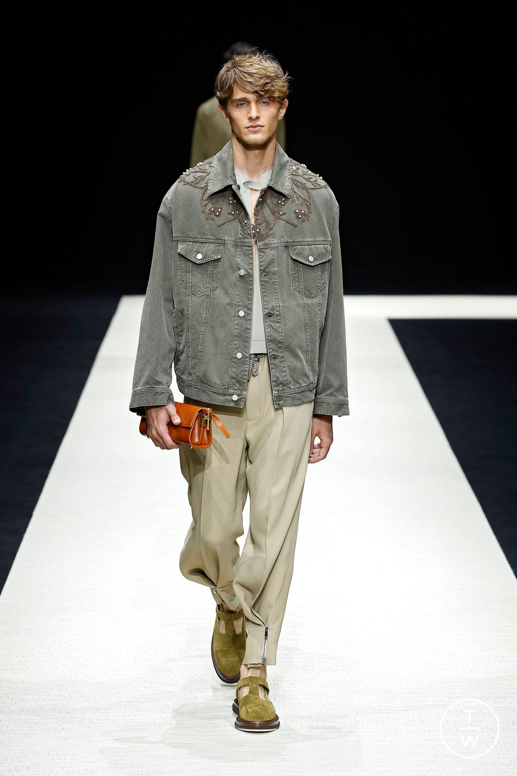 Fashion Week Milan Spring-Summer 2025 look 30 from the Emporio Armani collection menswear
