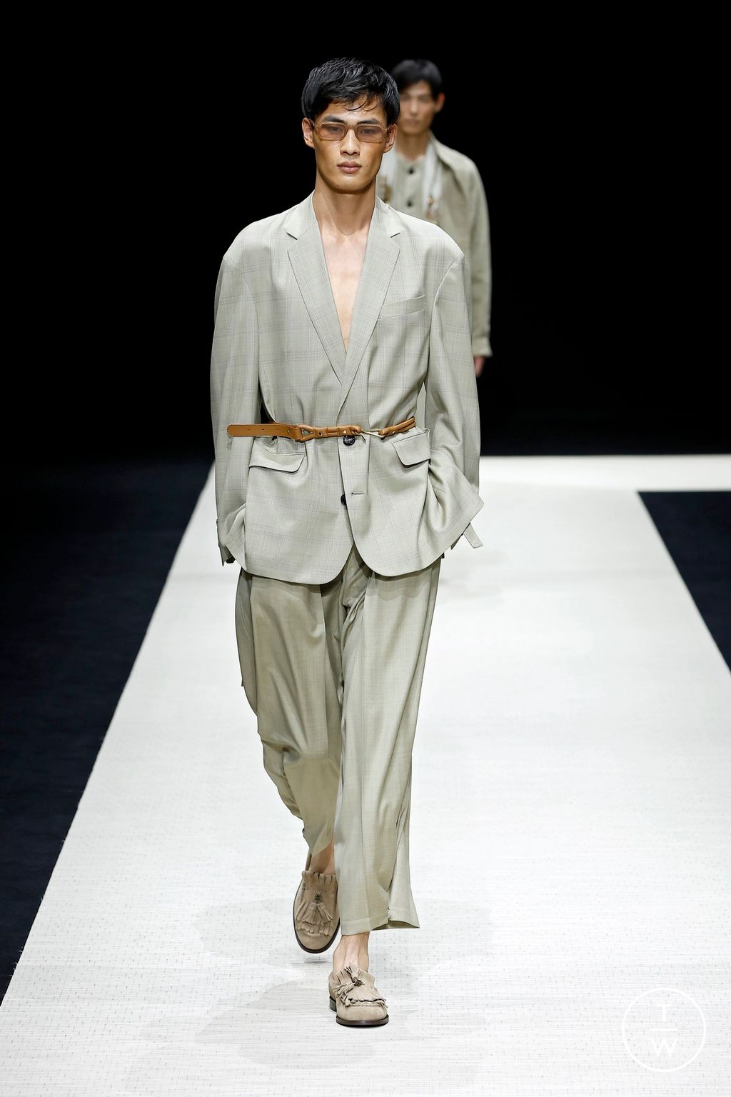 Fashion Week Milan Spring-Summer 2025 look 35 from the Emporio Armani collection menswear