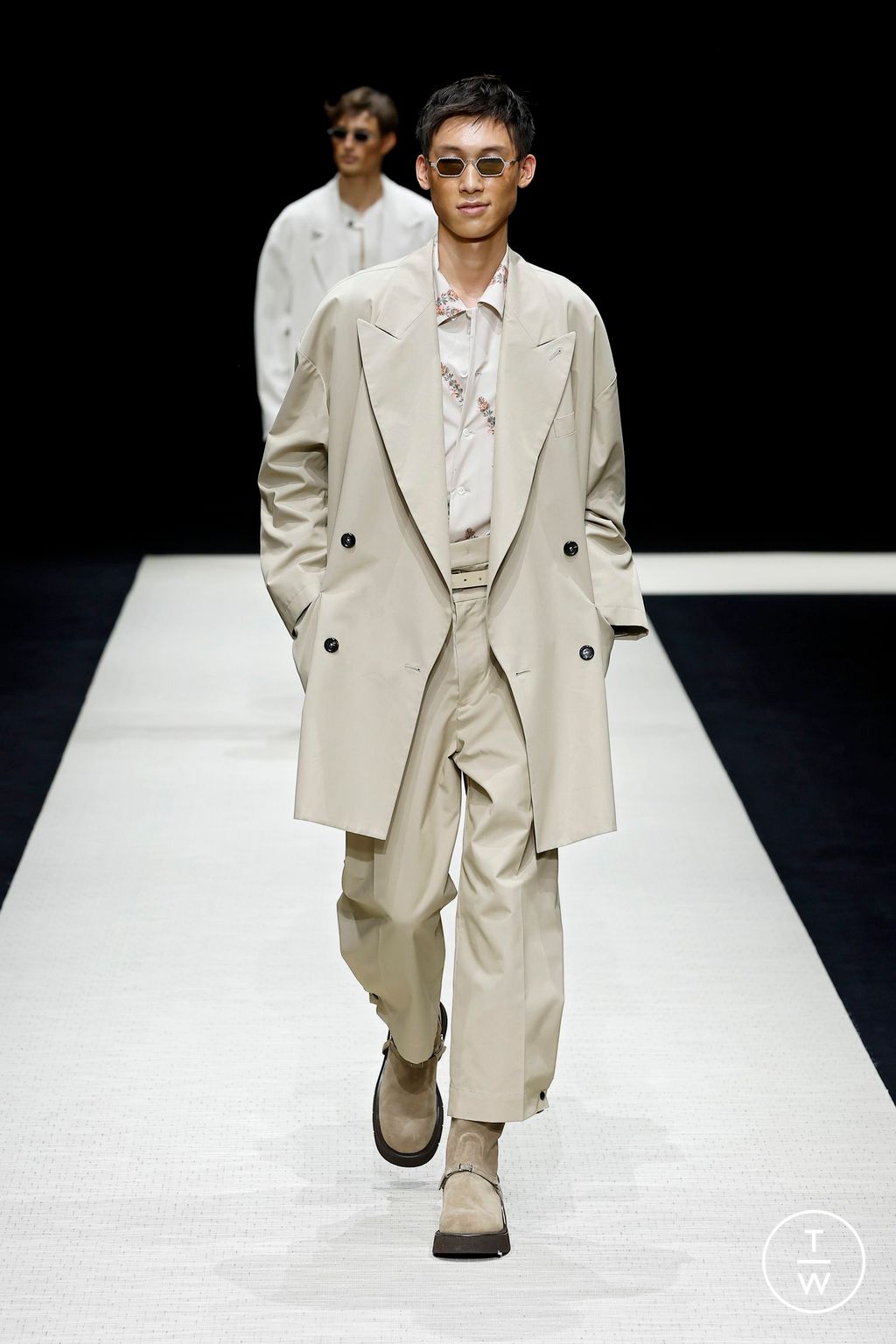 Fashion Week Milan Spring-Summer 2025 look 44 from the Emporio Armani collection menswear