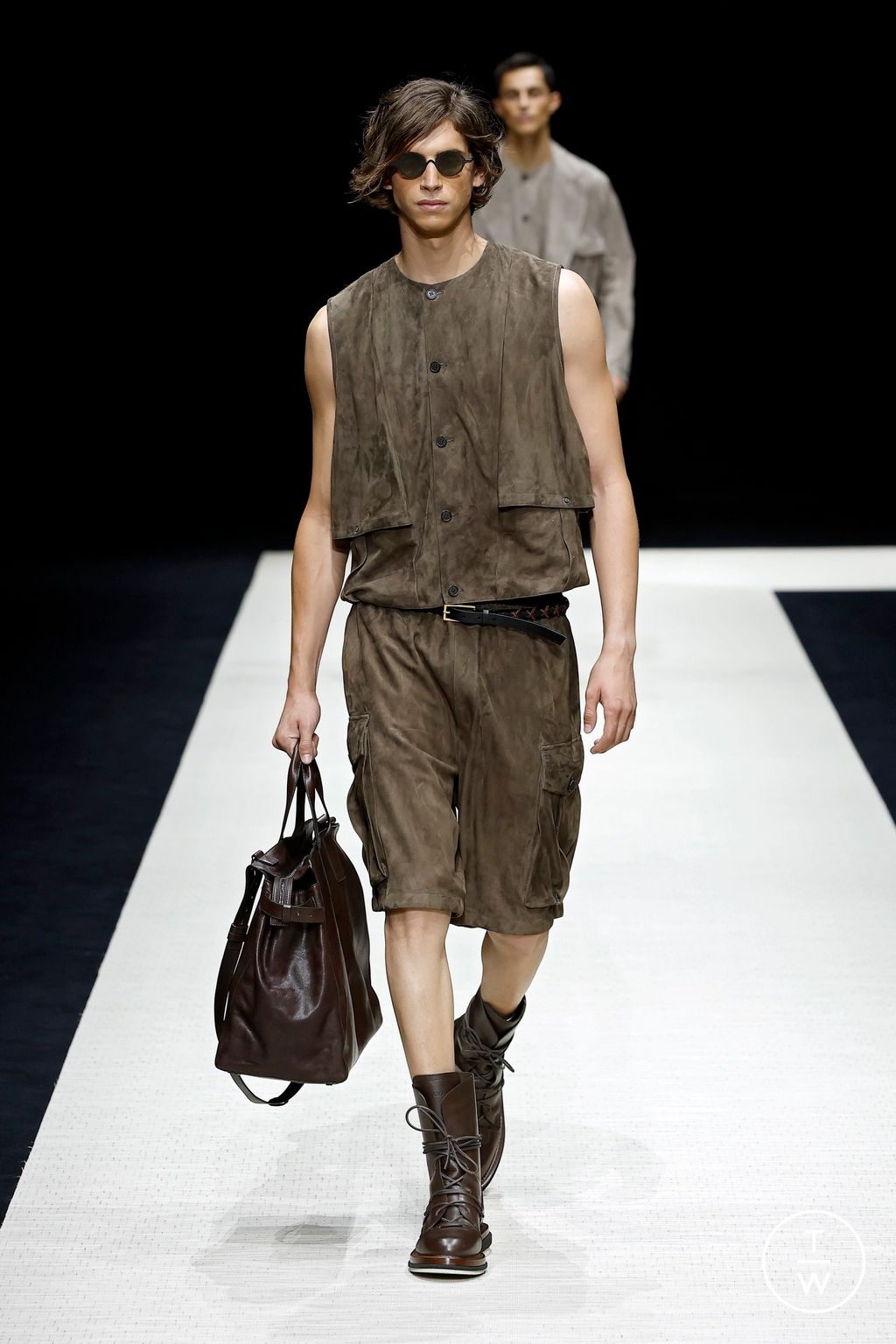 Fashion Week Milan Spring-Summer 2025 look 49 from the Emporio Armani collection menswear